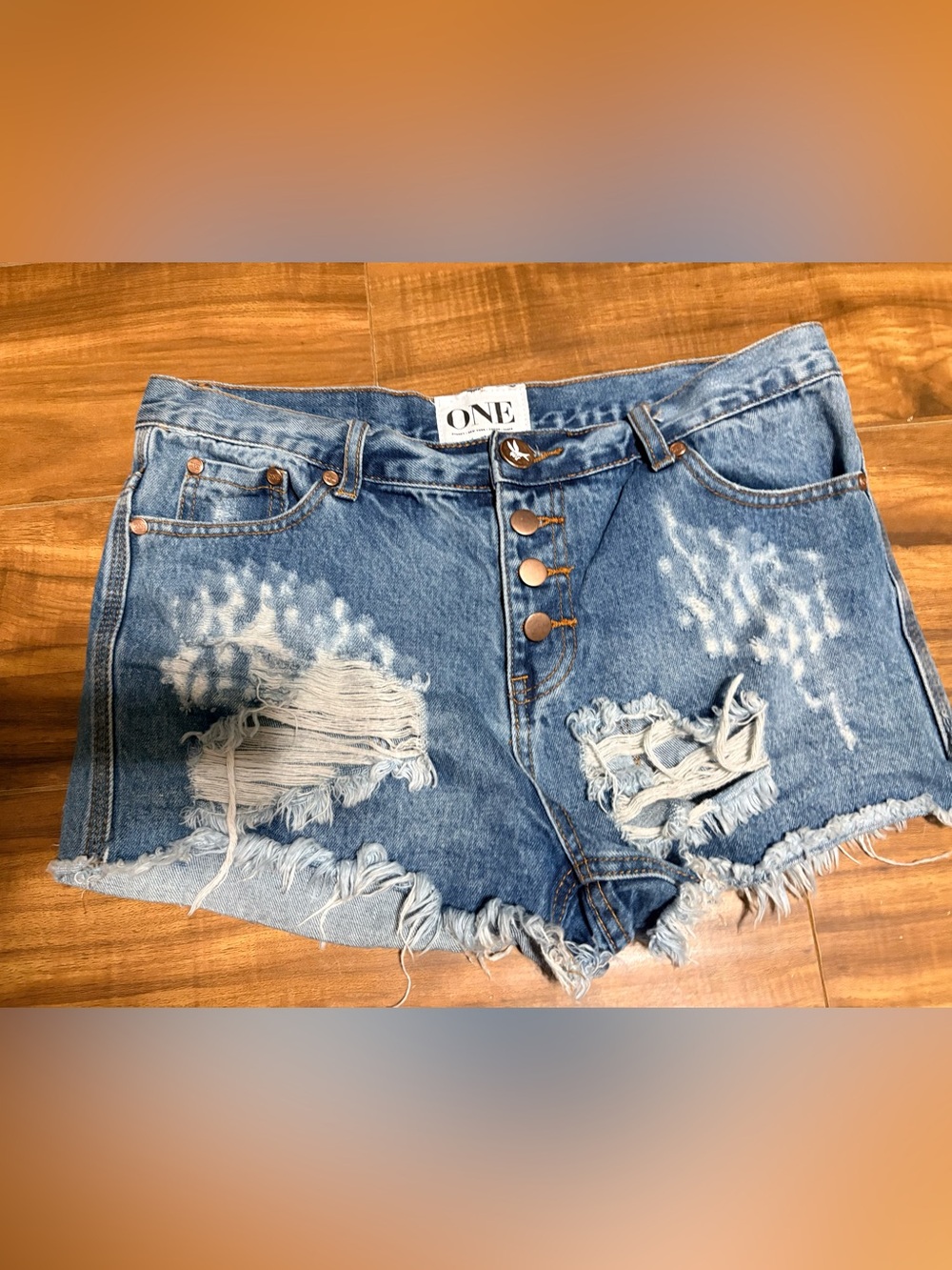 One by One Teaspoon denim shorts